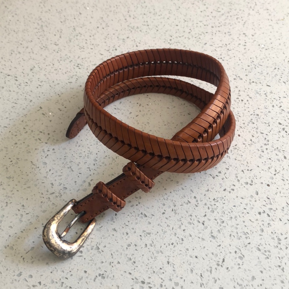 Vintage brown leather belt